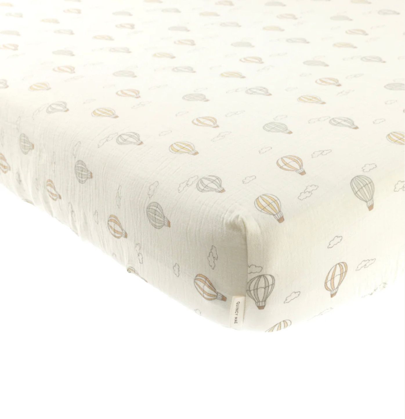 Woven Crib Sheet- Hot Air Balloons