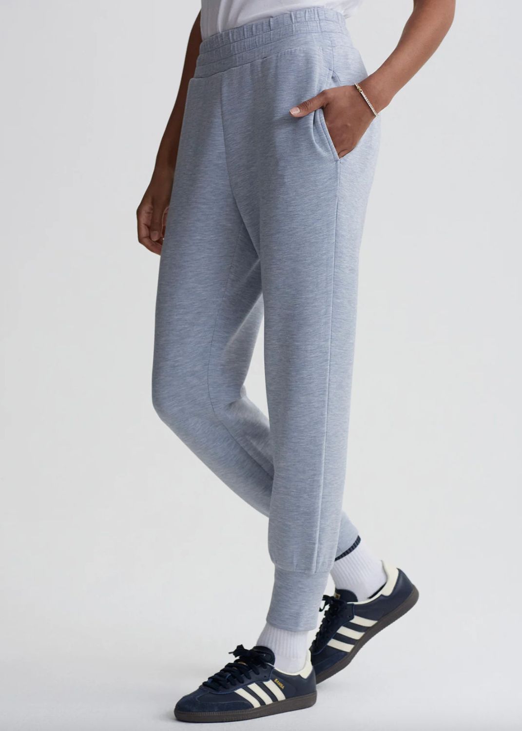 Slim Cuff Pant 27.5- Mid Blue Marl