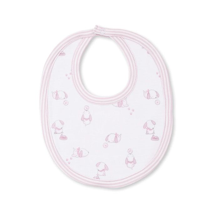 KK Peppy Pups Reversible Bib - Pink