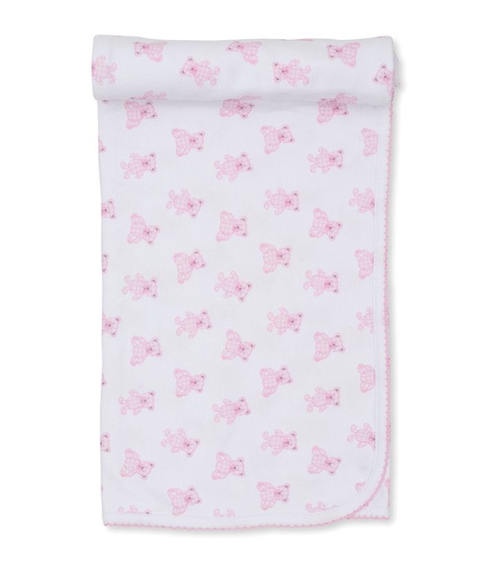 KK Beary Plaid Blanket PRT- Pink