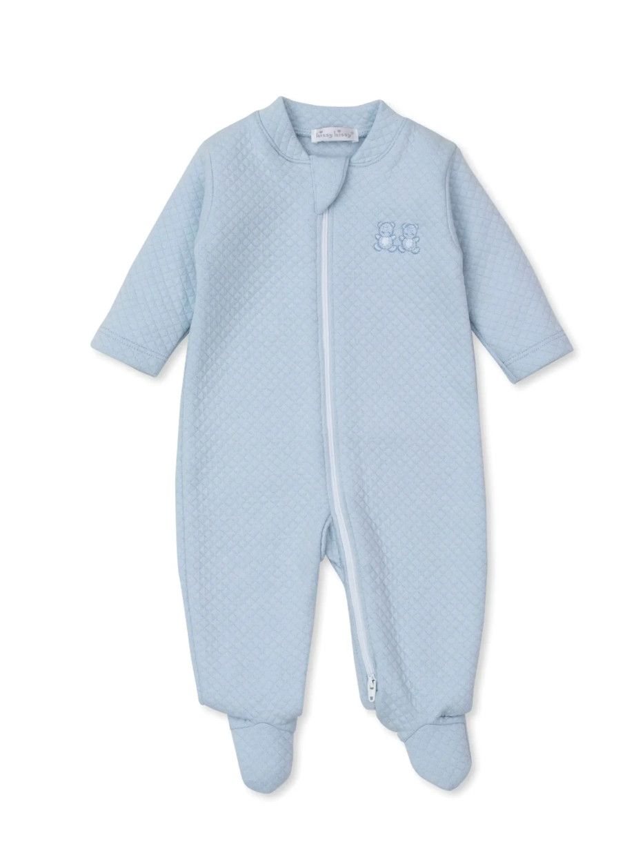 Baby Bear Cub Jacquard Footie w/ Zip (asst colors)
