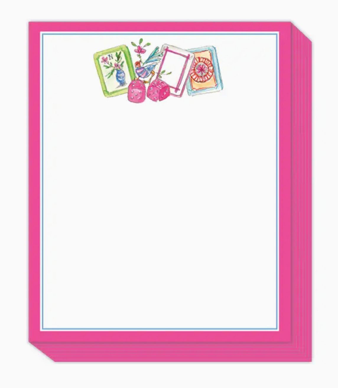 Short Stack Notepad Mahjong Tiles with Dice