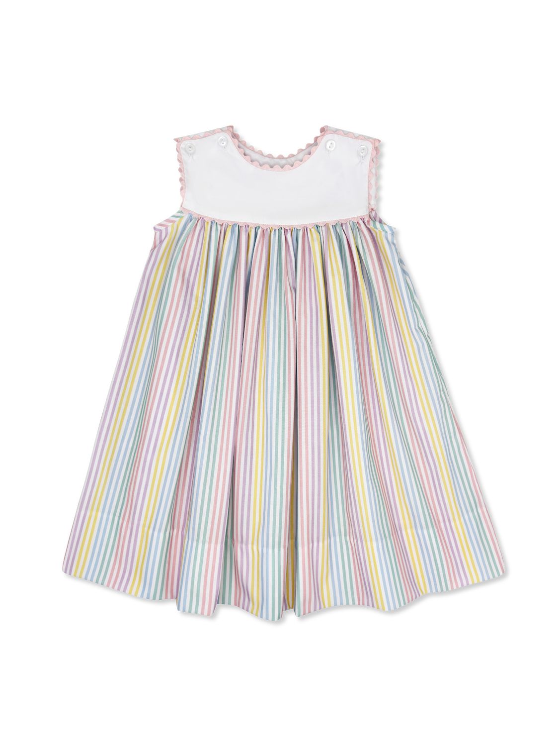 Charming Dress- Petunia Pinstripe