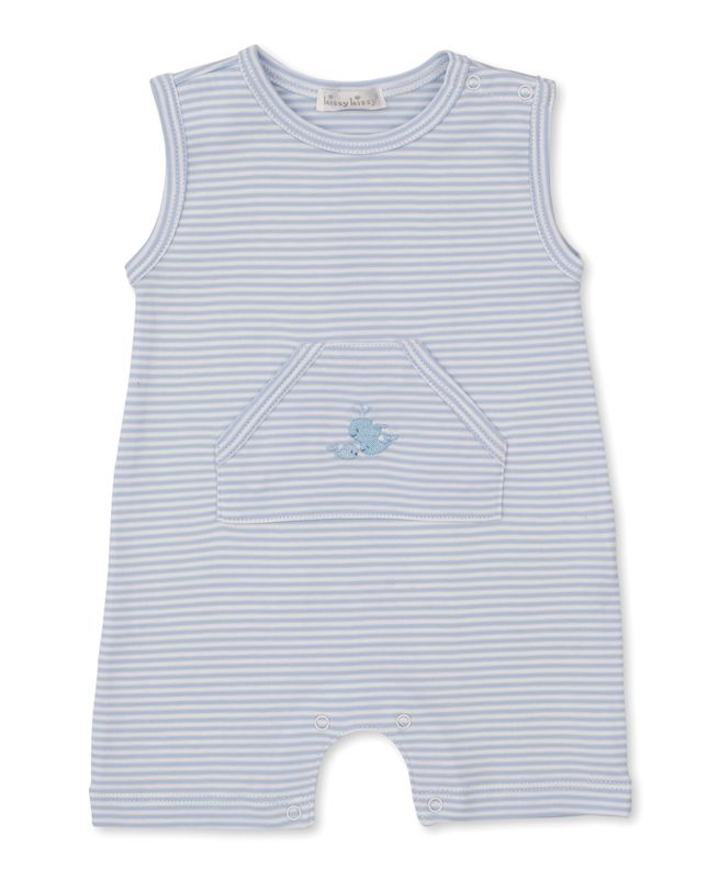 Whale Wonder Sleeveless Playsuit- Striped 
