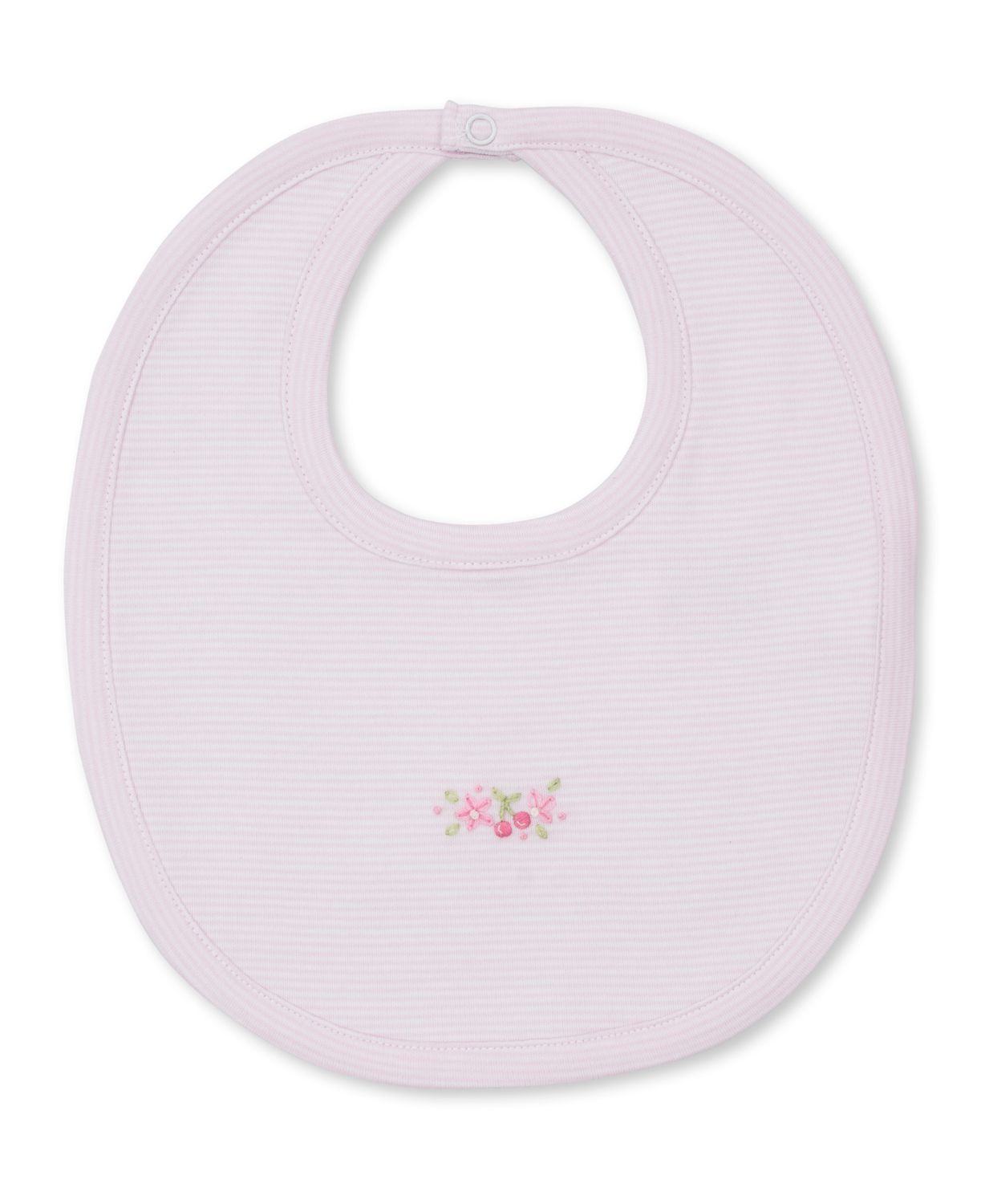 Summer Medley 25 Light Pink Flower Embroidered Bib