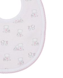 KK Beary Besties Bib- Light Pink