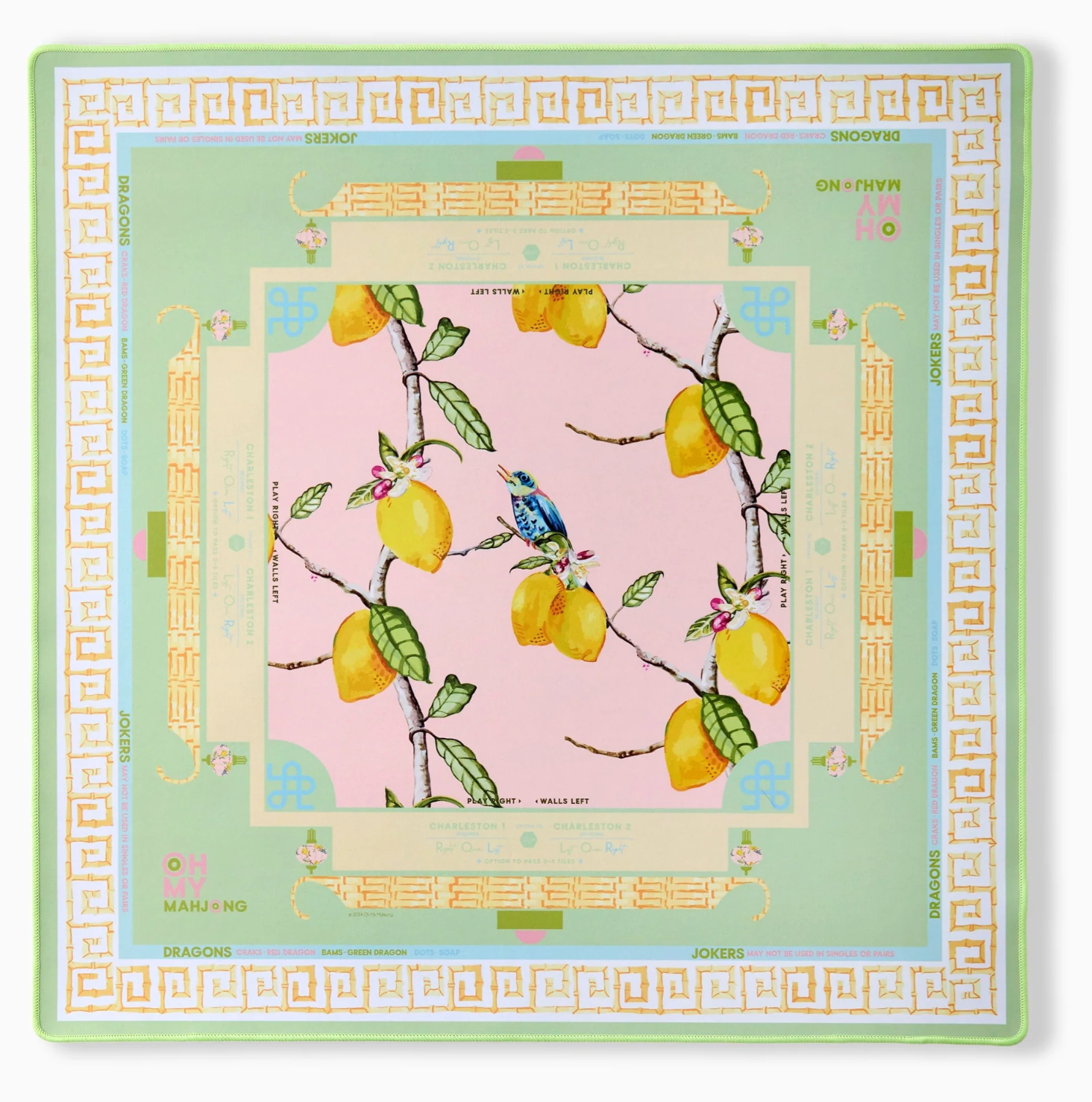 Citrus Songbird Mahjong Mat