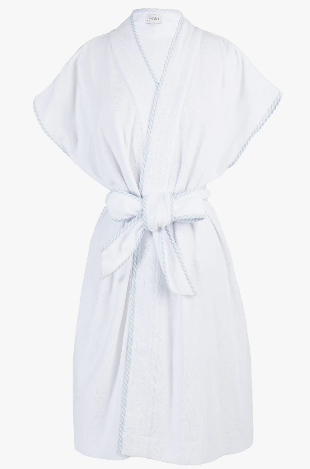 Terry Cotton Robe- Blue