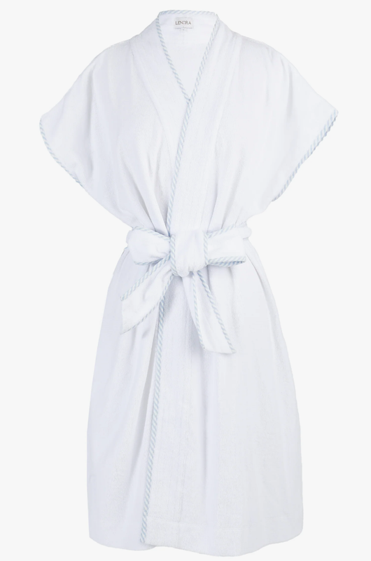 Terry Cotton Robe- Blue
