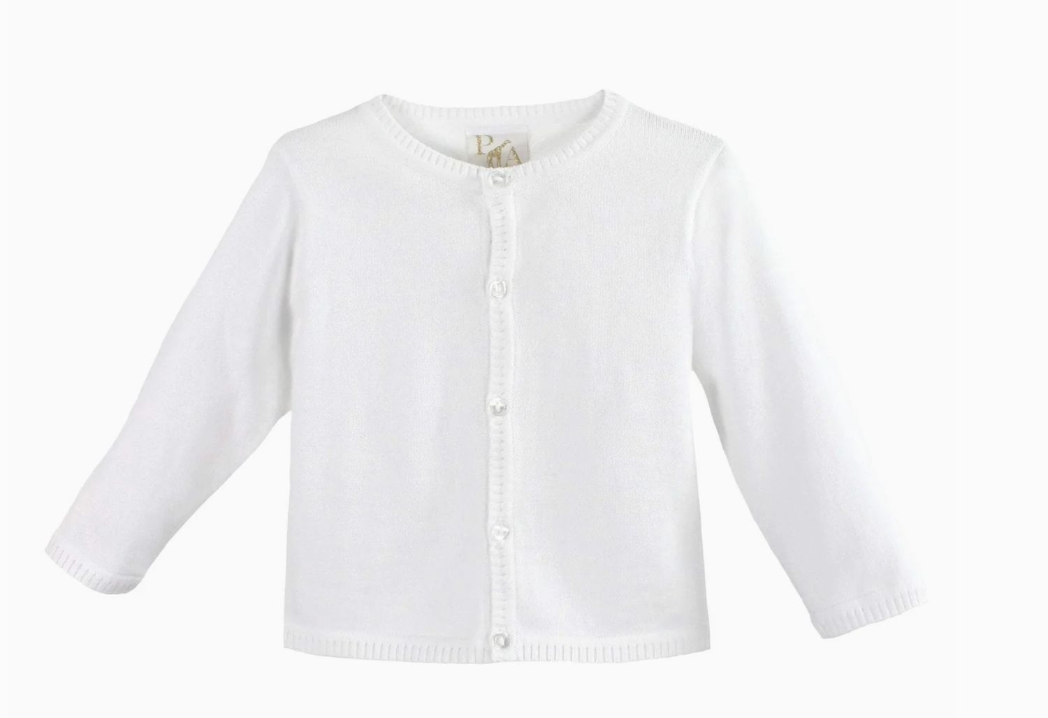Ladder Edge Cardigan Sweater - White