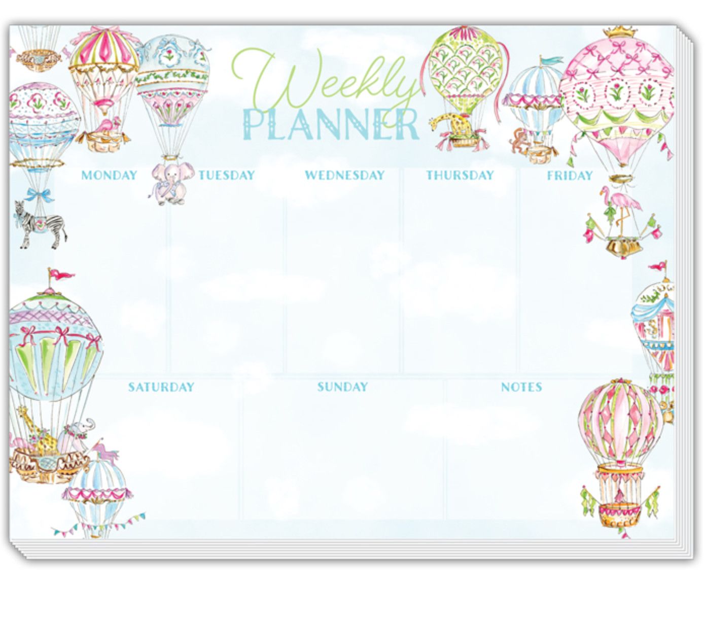 RBC Desk Planner Hot Air Balloons Weekly Planner