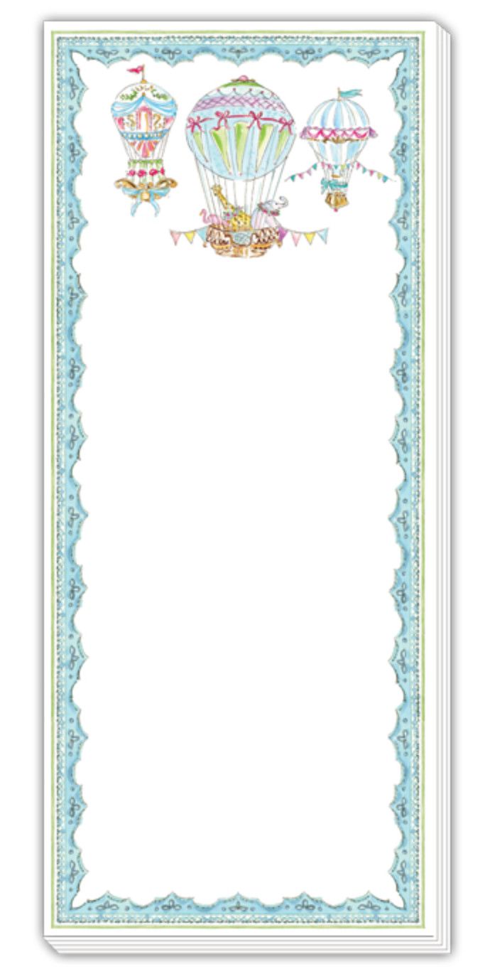 RBC Skinny Notepad Handpainted Hot Air Balloons