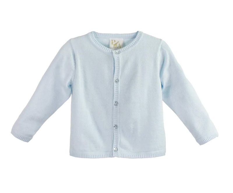 Ladder Edge Cardigan Sweater - Blue