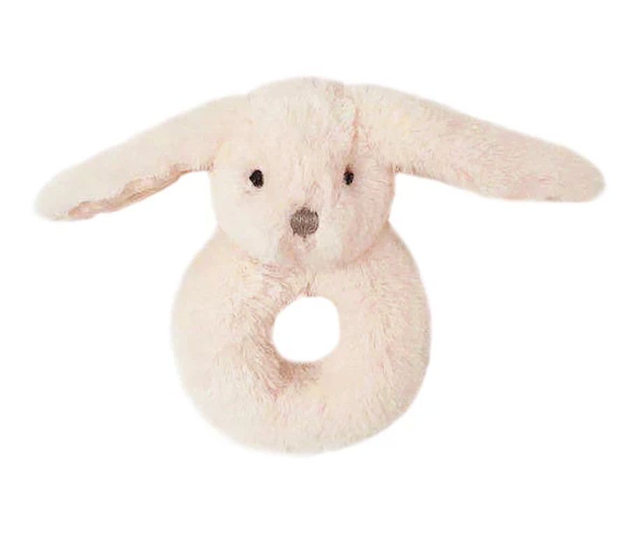 Faith Bunny Plush Rattle - Pink