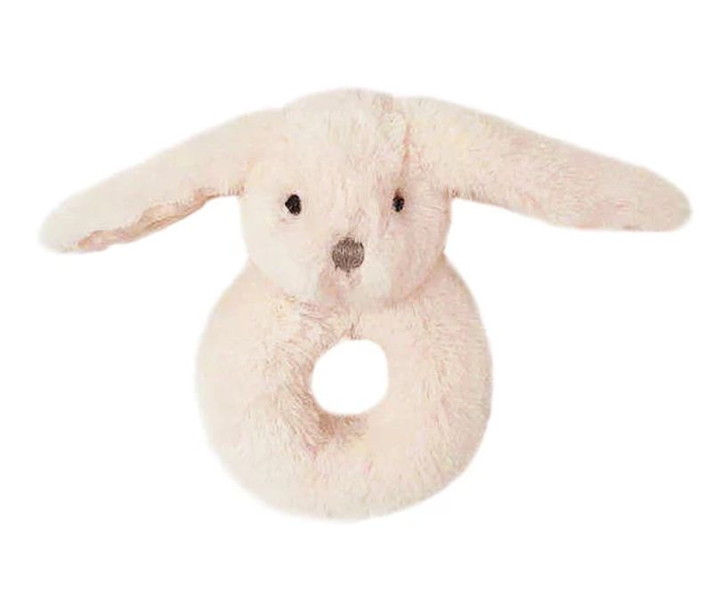 Faith Bunny Plush Rattle - Pink