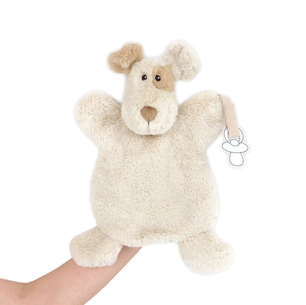 Tan Puppy Paci Puppet