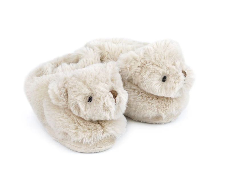 Baby Booties Bear Tan