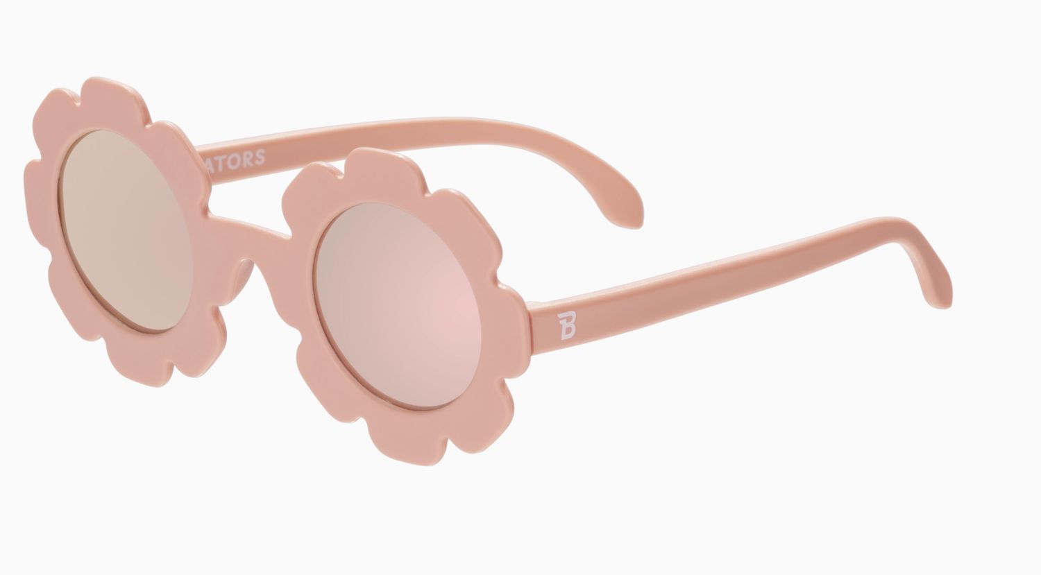 Peach Keen Polarized Flower Sunglasses with Mirrored Lens- Ages 3-5