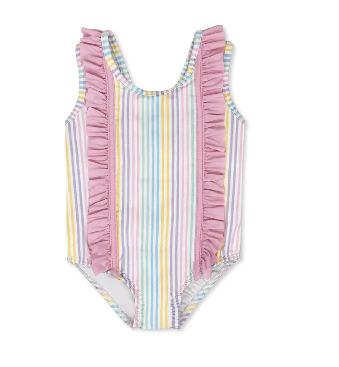 Molly Swimsuit - Petunia Pinstripe