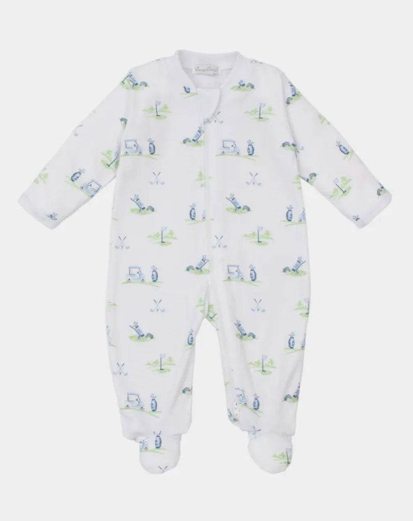 Fairway Foursom Footie w/ Zip - Multi Blue