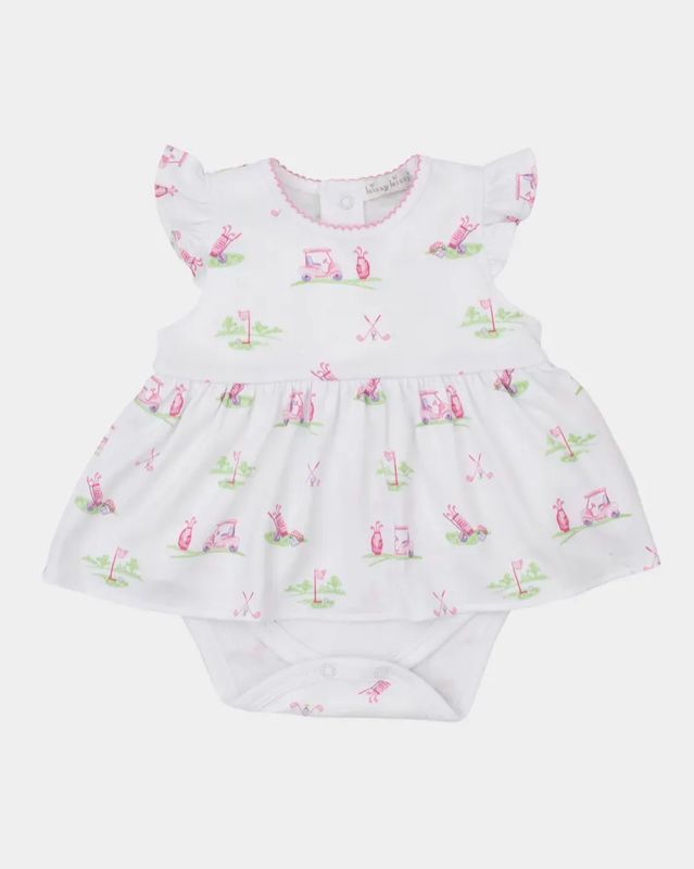 Fairway Foursom Bodysuit Dress - Multi Pink
