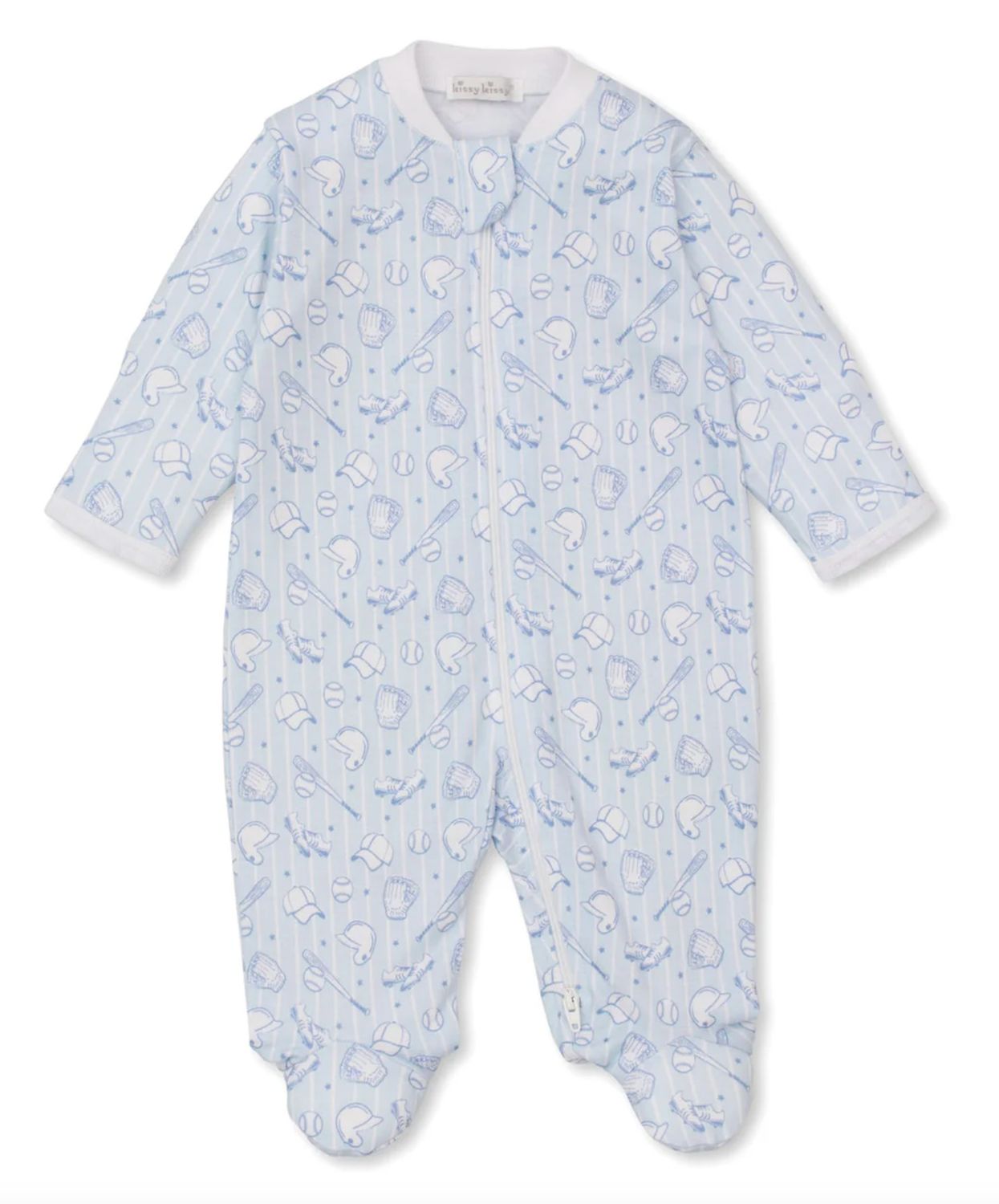 Backyard Baseball Footie w/ Zip - Light Blue