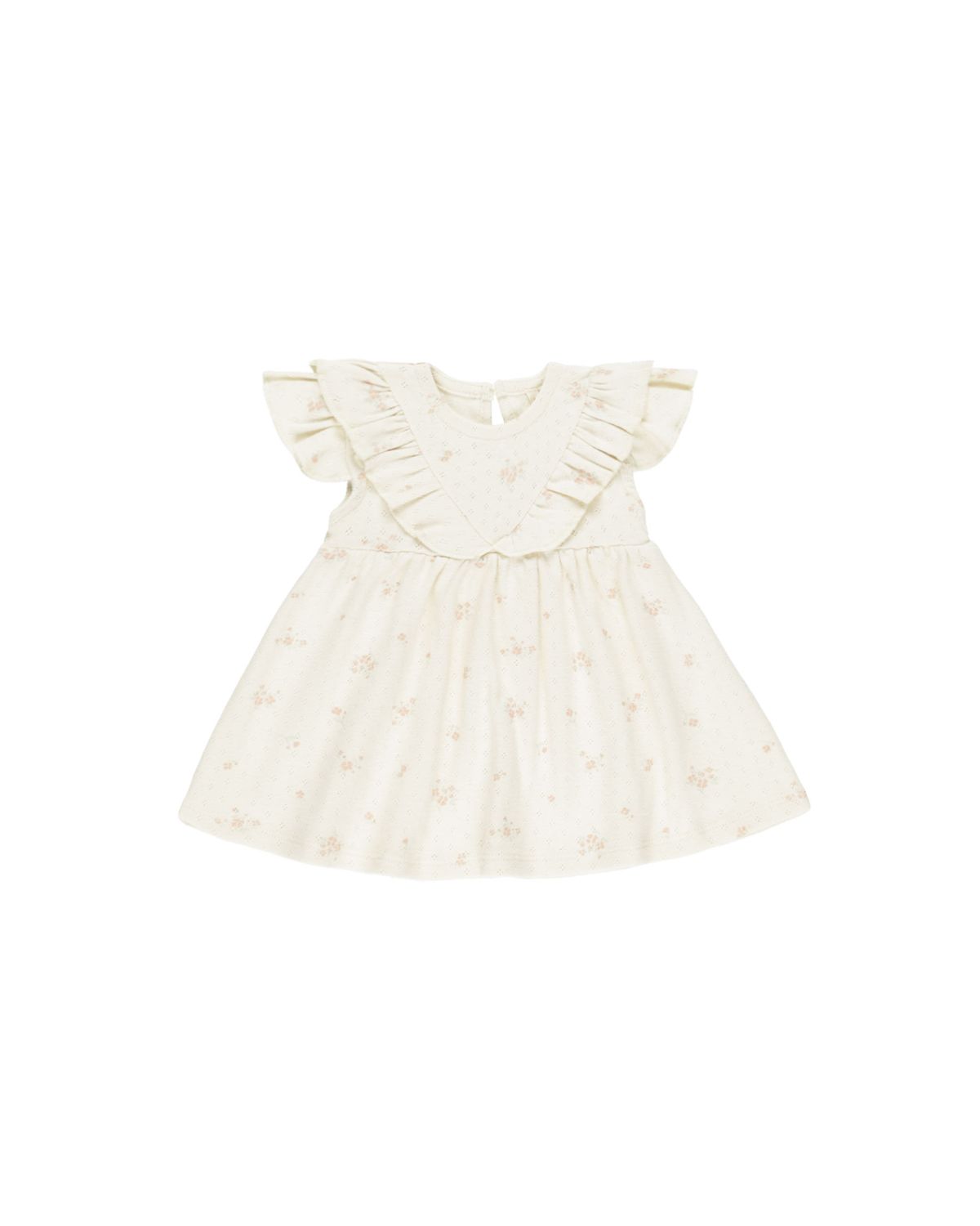 Sleeveless Ruffle V Dress - Pink Ditsy