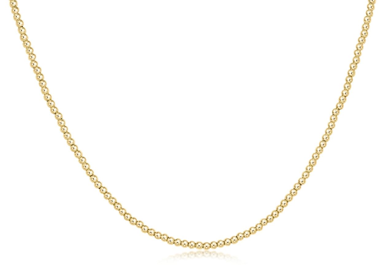 EN 15&quot; Choker Classic Gold 2mm Bead