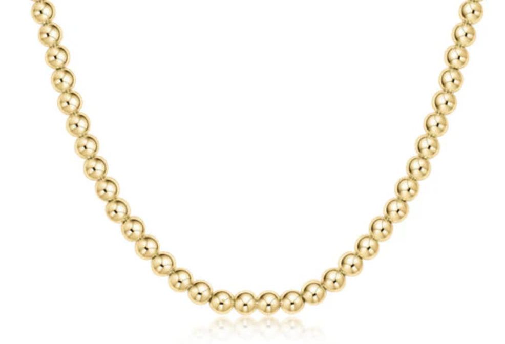 EN 15&quot; Choker Classic Gold 5mm Bead