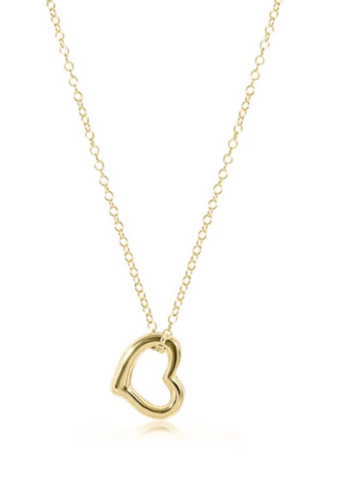Egirl 14&quot; Necklace Gold - Love Small Gold Charm