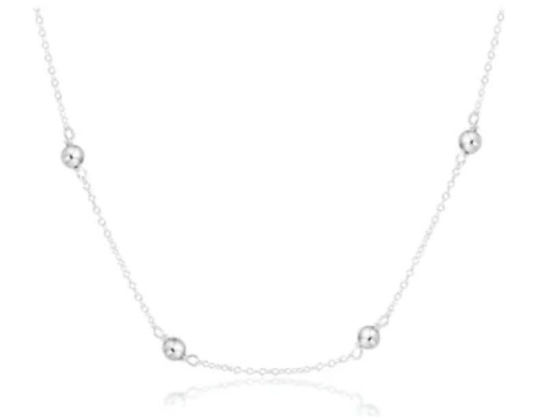 EN 15&quot; Choker Simplicity Chain Sterling- Classic 4mm Sterling
