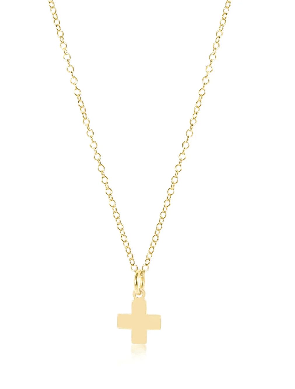 egirl 14&quot; necklace gold signature cross charm