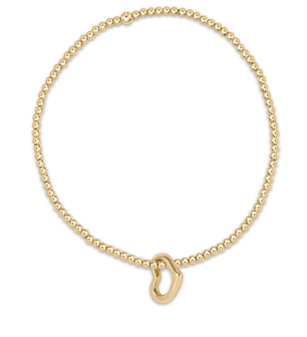 Egirl classic gold 2mm love small charm