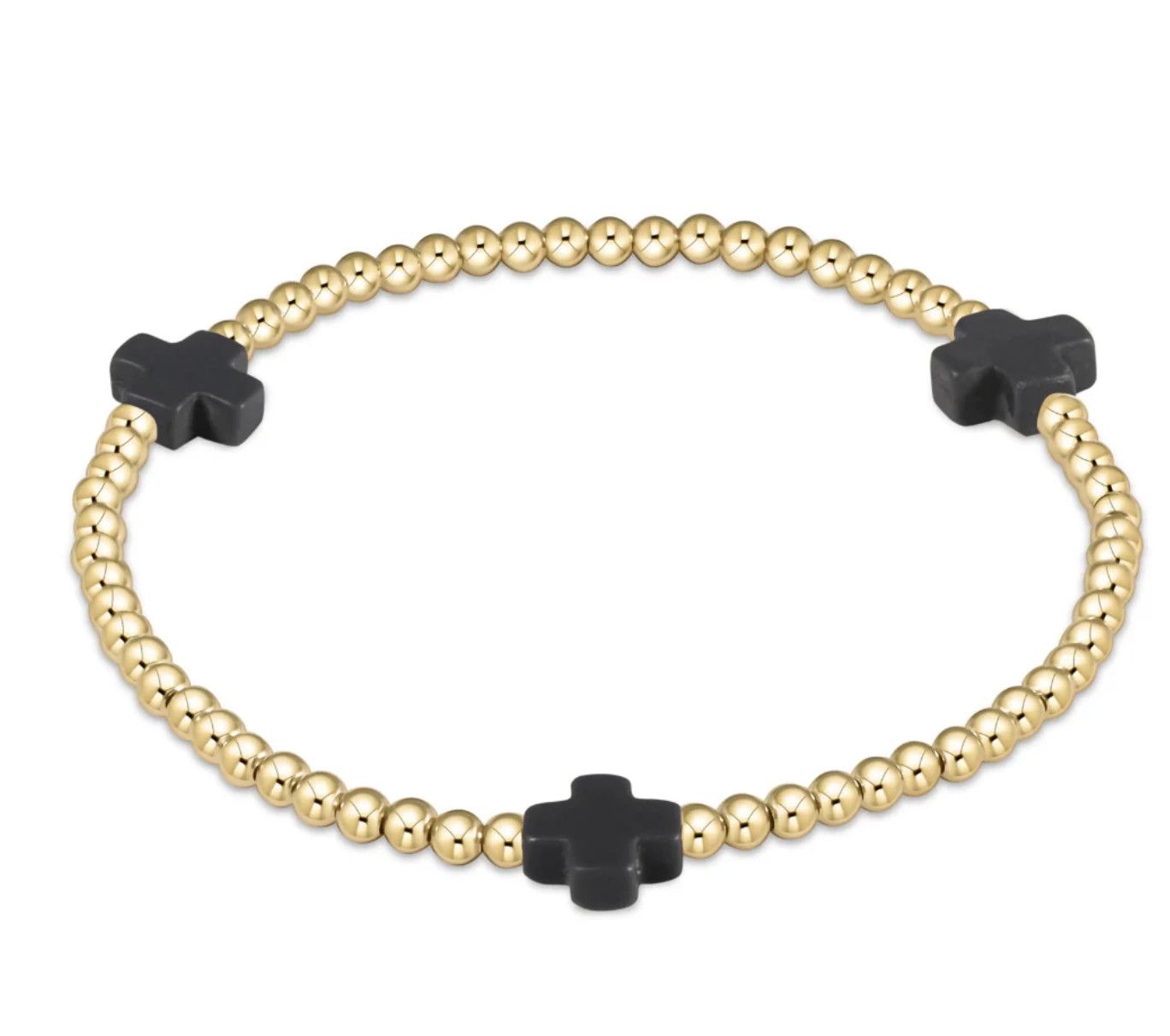 EN Signature Cross GOLD 3MM Charcoal