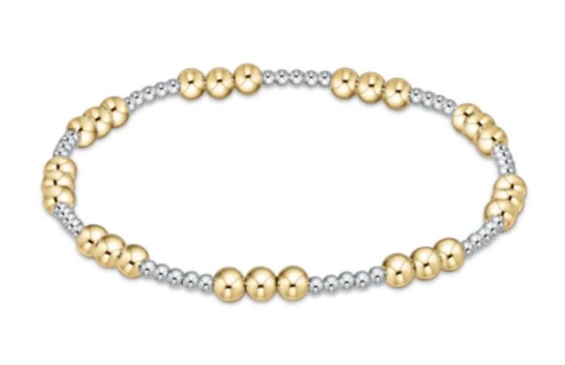 E Newton Classic Joy 4mm Mixed Metal Bracelet