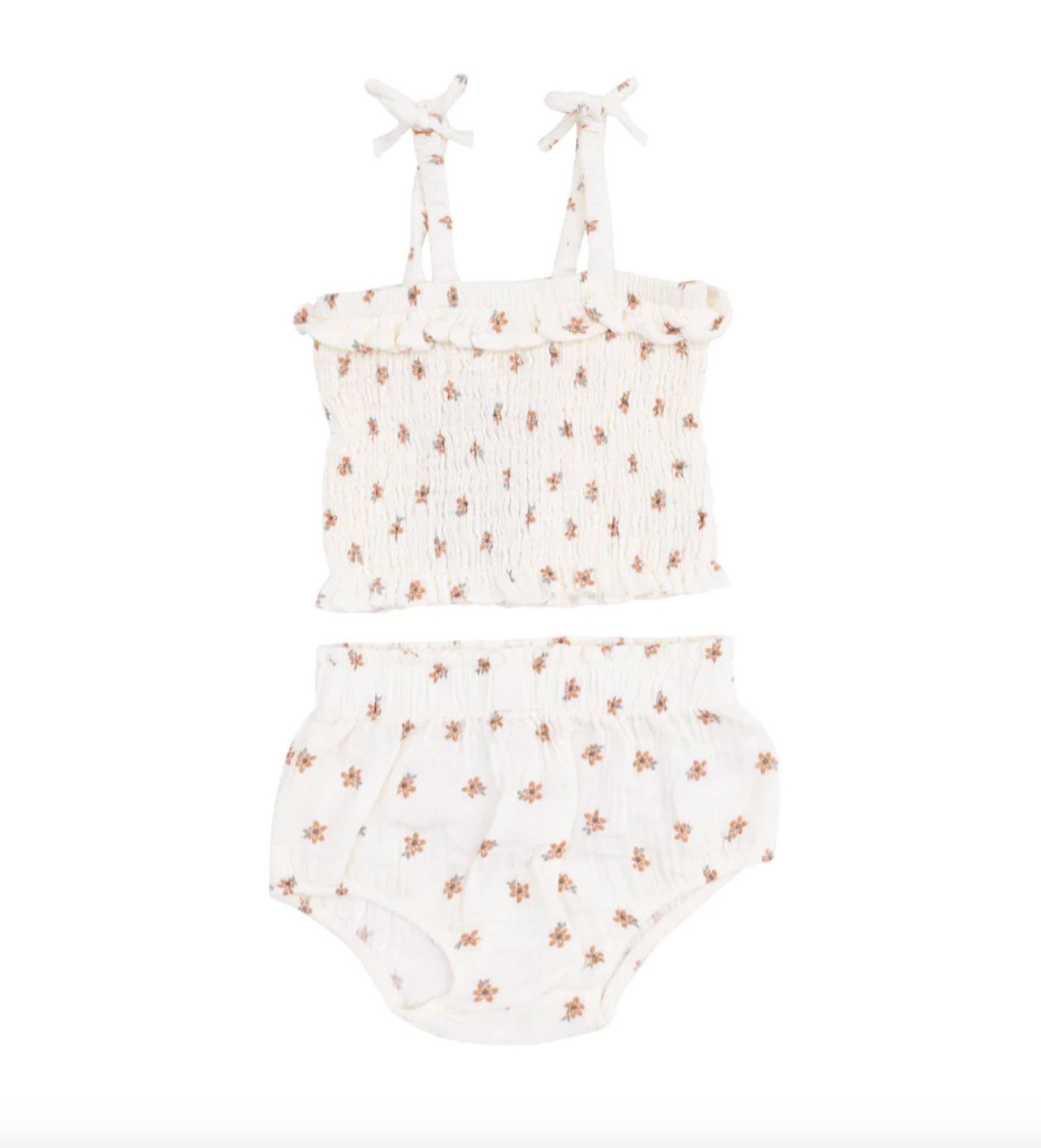 Bitty Blooms Smocked Ruffle Top &amp; Bloomer