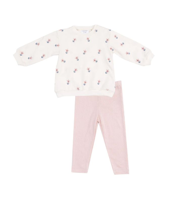 Danish Daisy French Terry Oversize Sweatshirt/ Legging Set