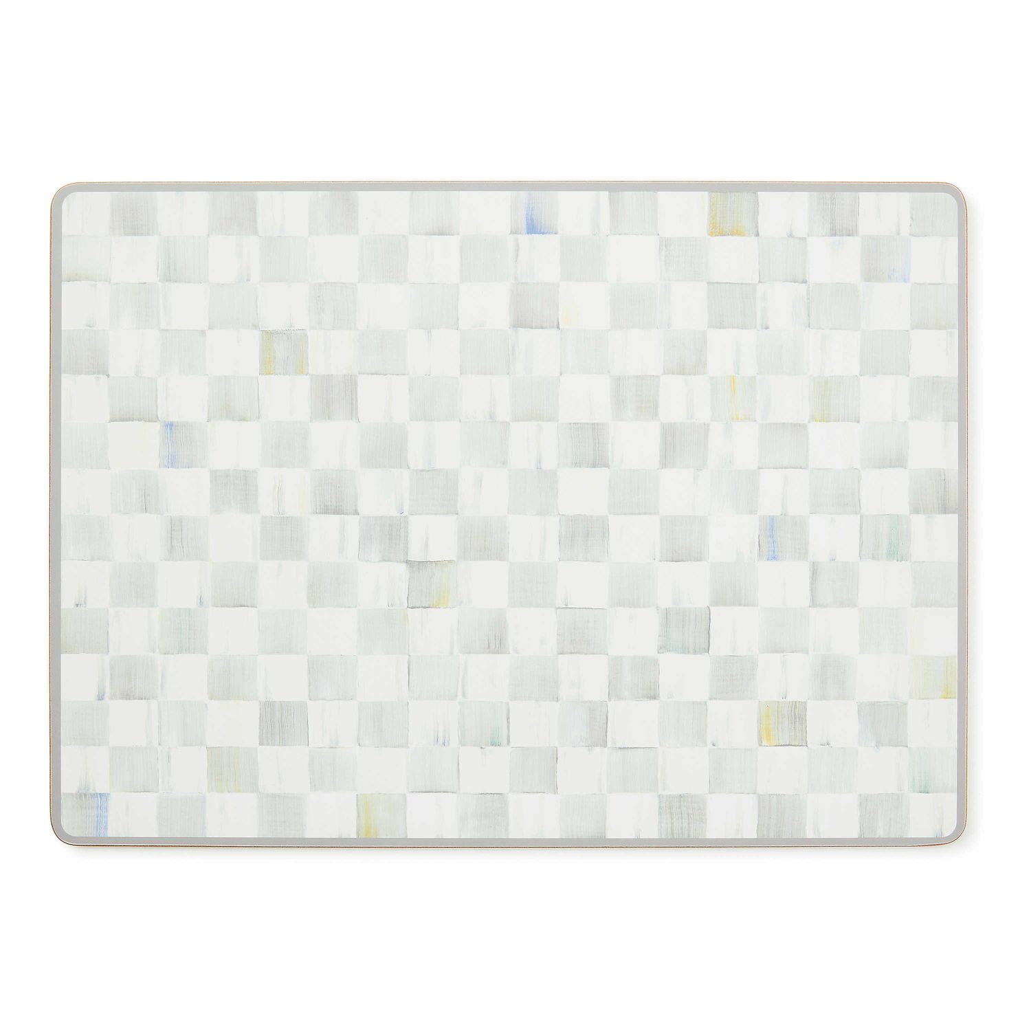 Sterling Check Cork Back Placemats, Set of 4