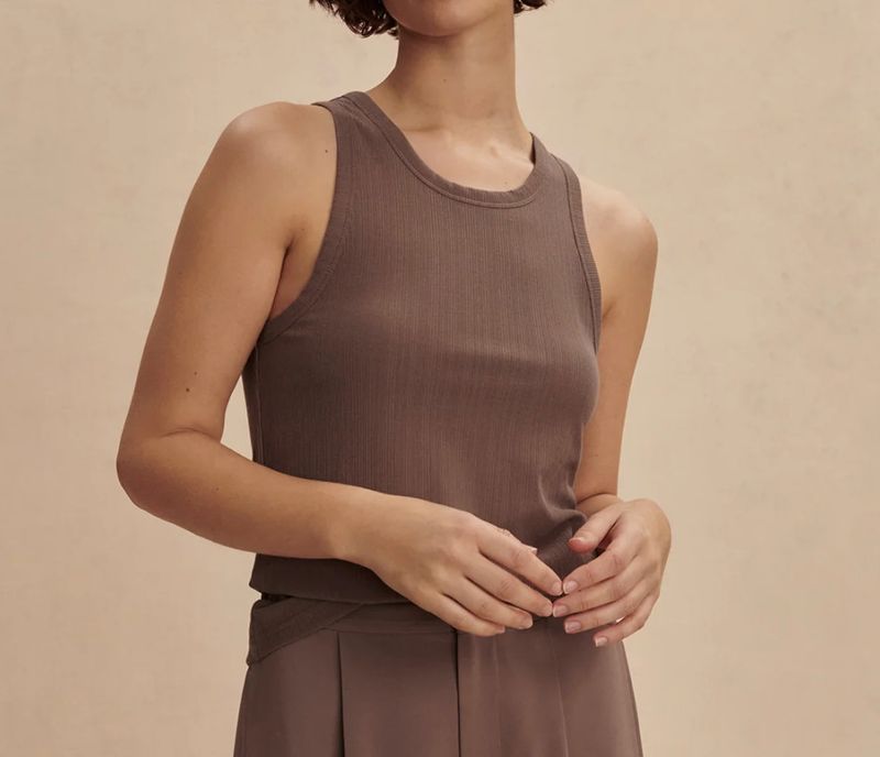 Thurman Tank- Deep Taupe
