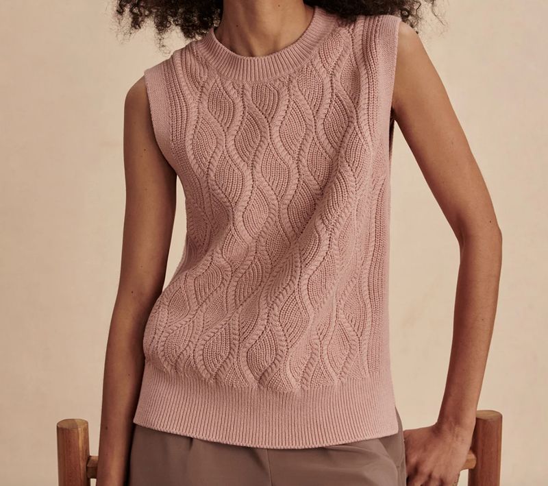 Teller Longline Tank- Misty Rose