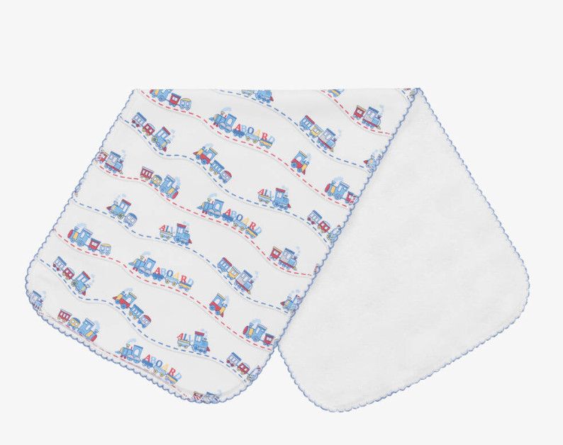 KK Rambling Railroad Burp Cloth