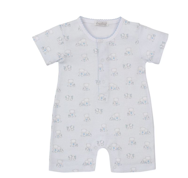 KK Beary Besties Short Playsuit- Light Blue