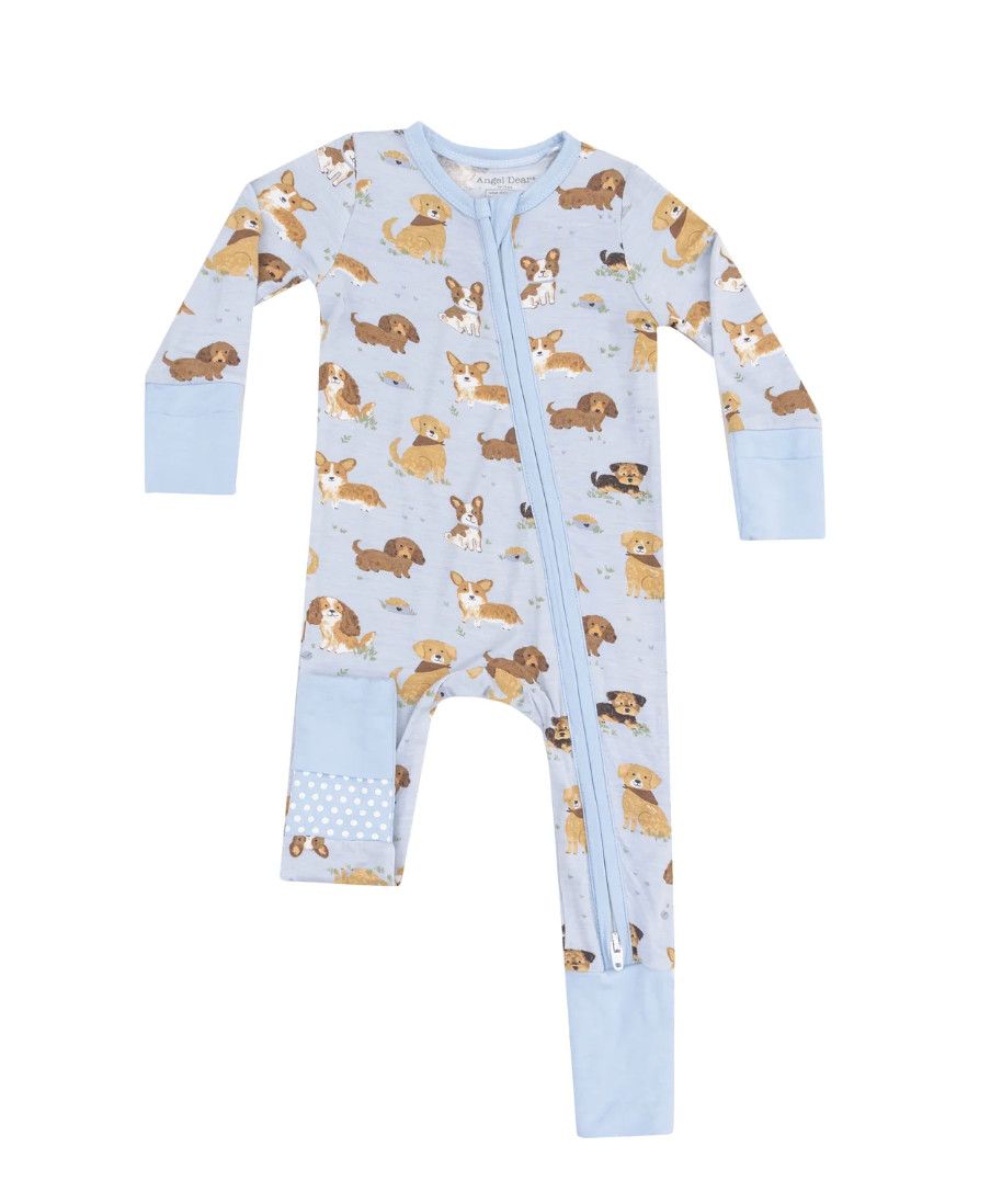 Best Friend Dogs Blue 2 Way Zipper Romper