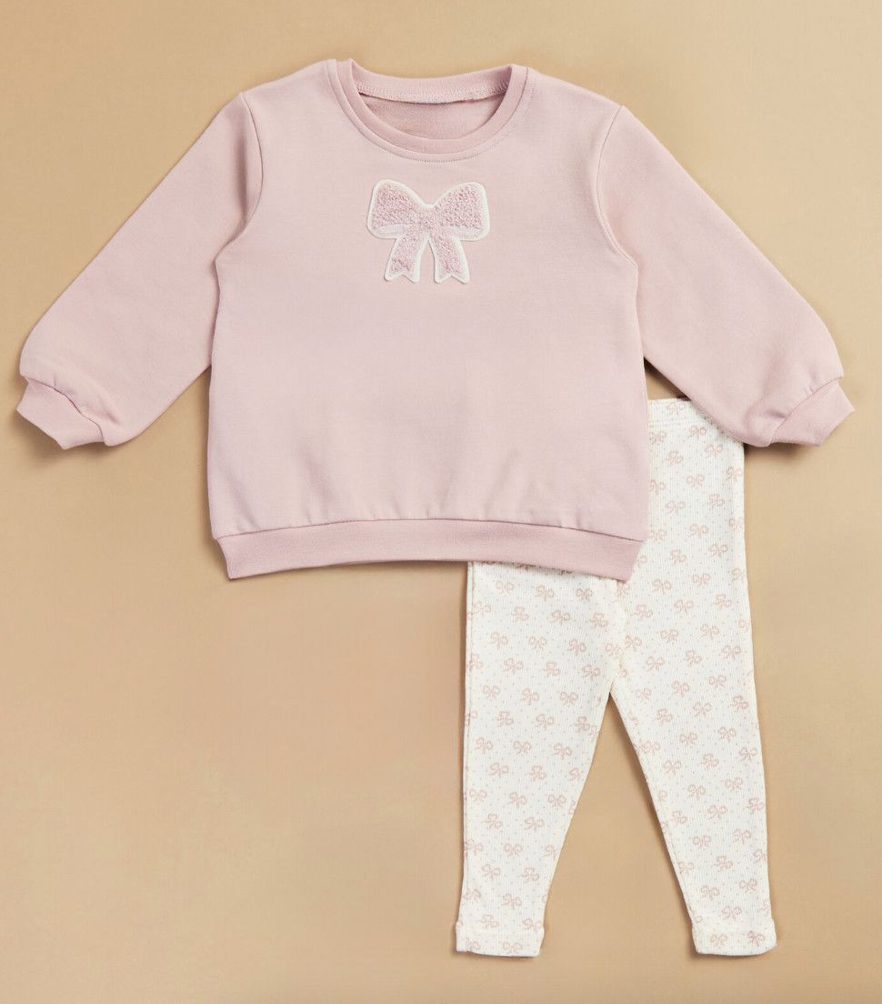Bow Sweatshirt &amp; Legging Set