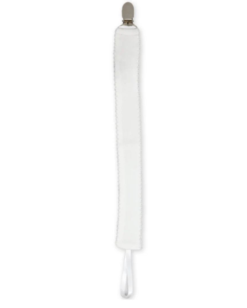 Legacy Pacifier Clip- Park White/White