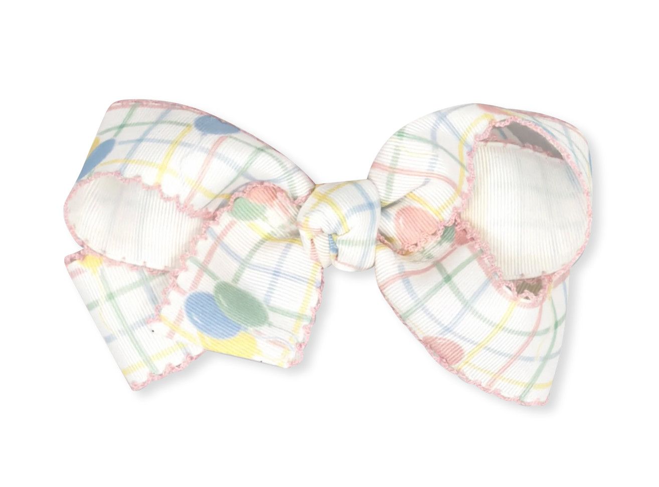 Hallie Hair Bow-Party Time Balloon Plaid