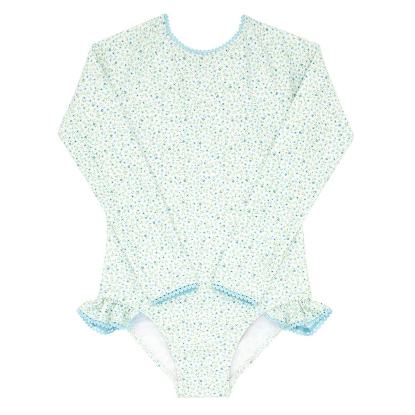 Girls Hibiscus Ditsy Floral Rashguard Set