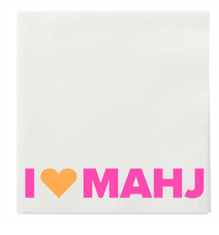 &quot;I Heart Mahj&quot; Cocktail Napkins