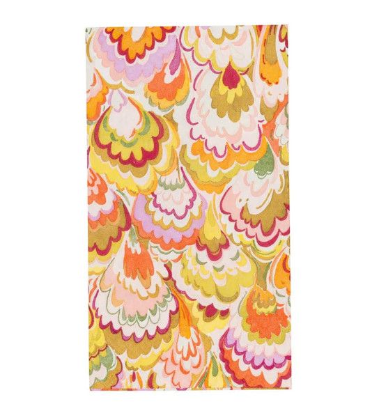 Marbled Ceramica Raspberry/Chartreuse Guest Towel
