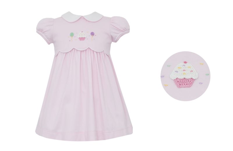 Cupcake Knit Dress- Pink